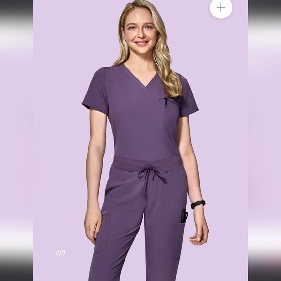 Mandala Scrub Set Dewberry XXS NWT - Picture 4 of 11